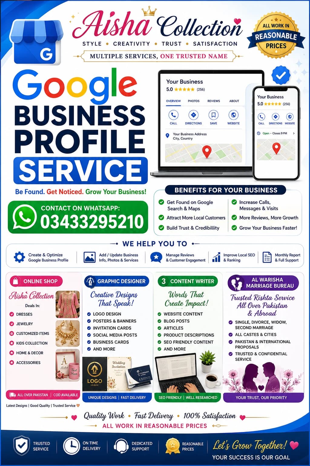 Aisha Collection – Multiple Services, One Trusted Name