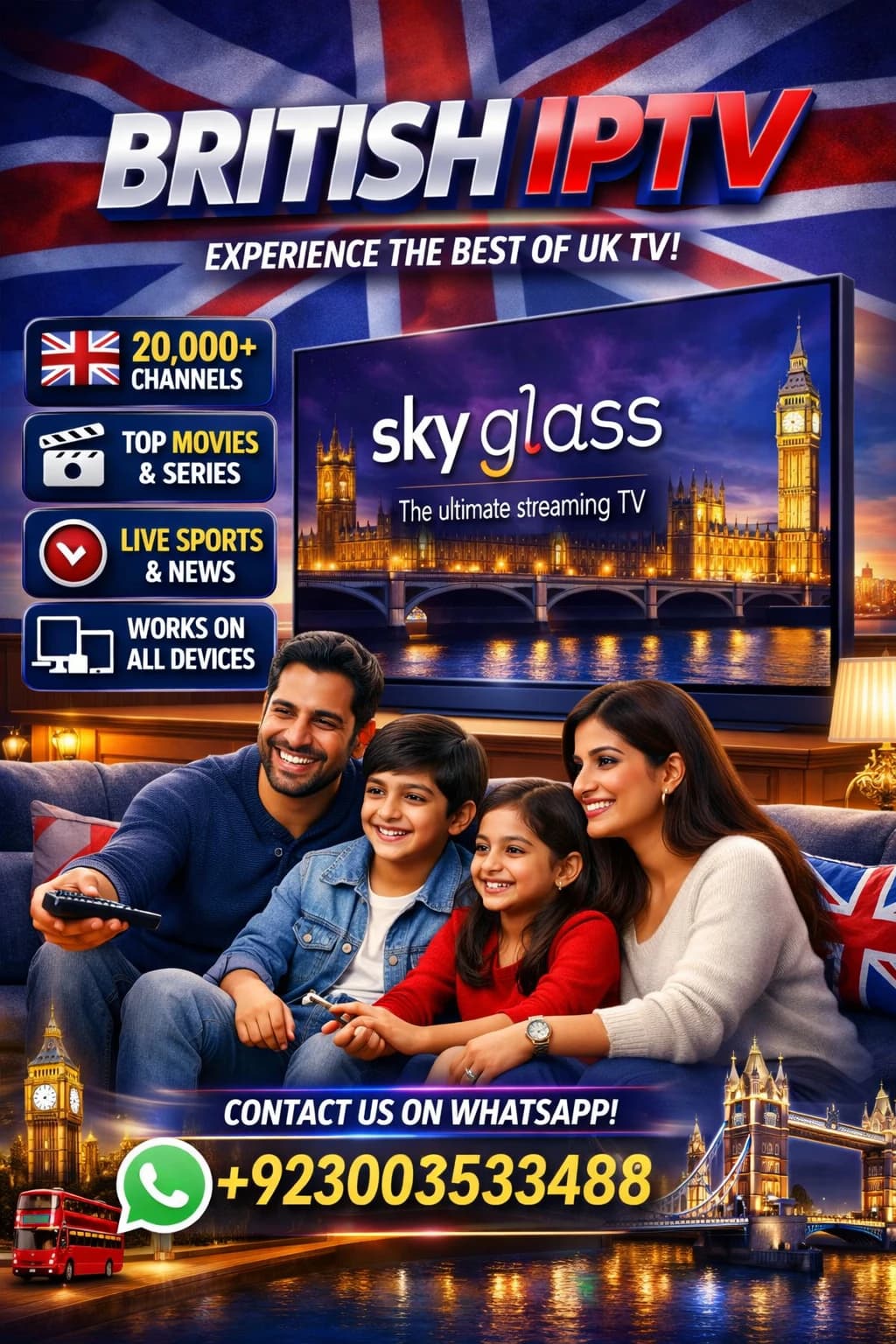 SKY GLASS IPTV – Prime Live Streaming IPTV UK