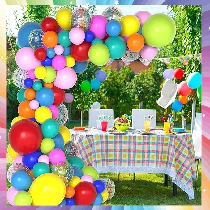 Rainbow Carnival Celebration For Birthday And Party Celebrations
