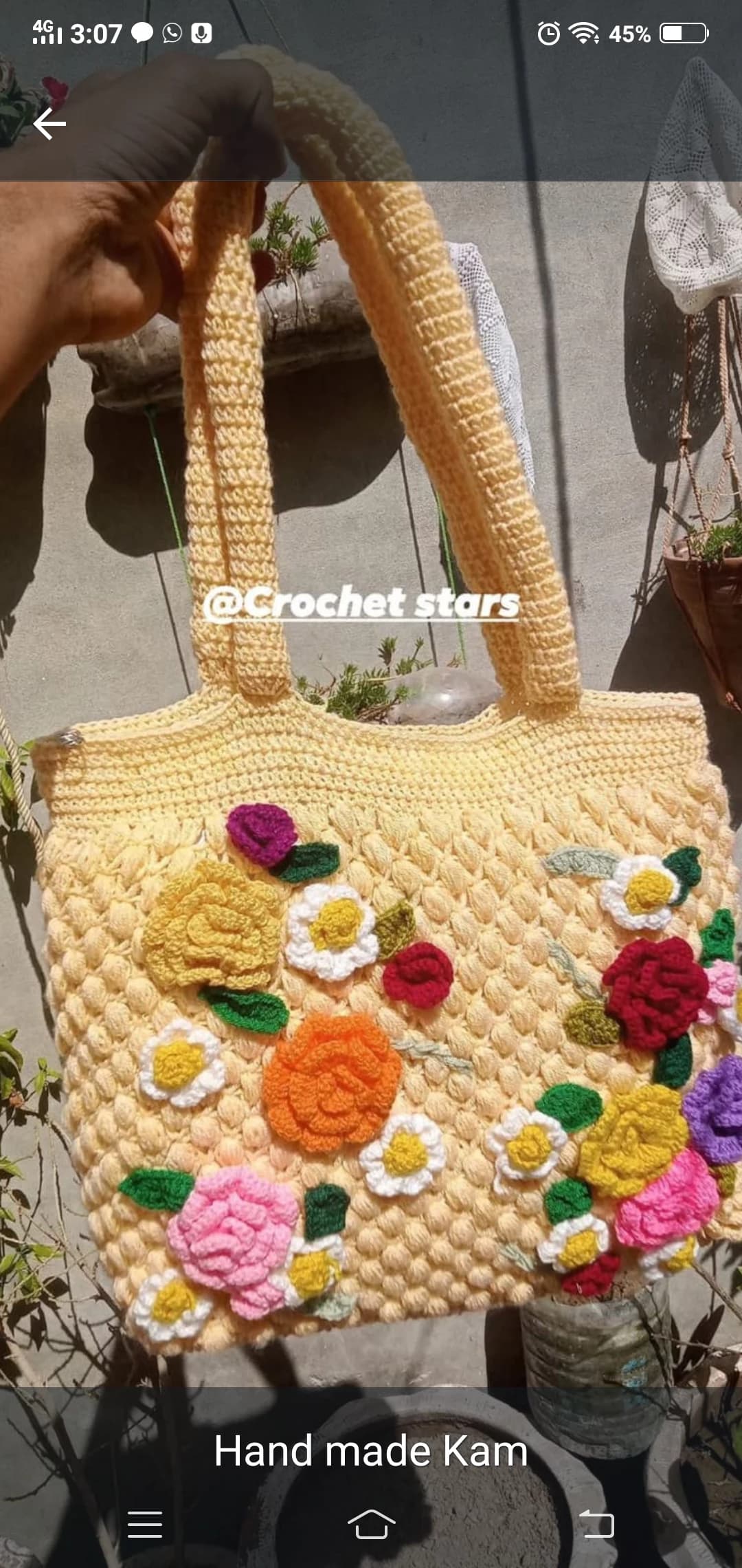 crochet hand made bag