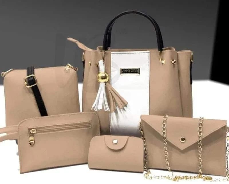 handbags 5 piece leather handbag set for women