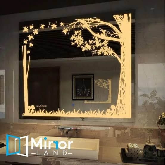 lighting mirror and touch screen 