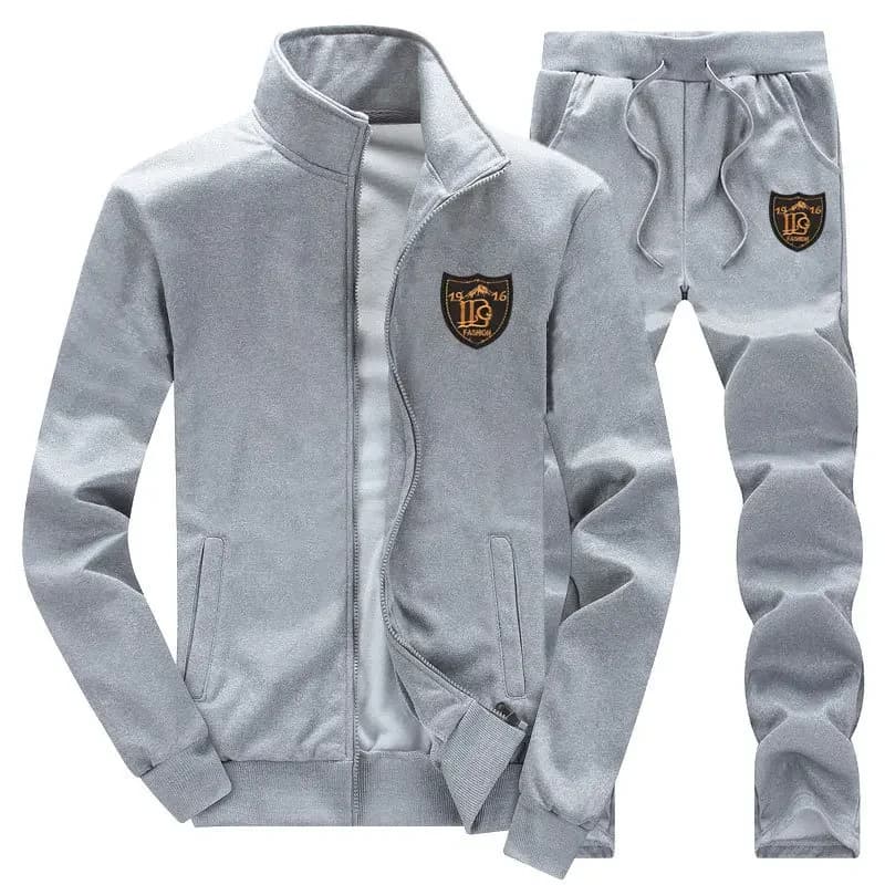 men black full zip track suit spring autumn Running fitness two pieces